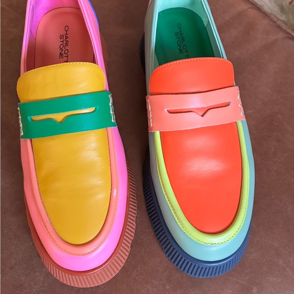 Charlotte Stone Adam lug sole penny loafers in Solimar color Women’s 15 - Picture 4 of 10